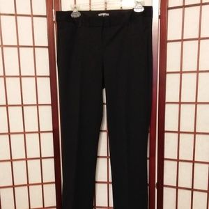 EXPRESS "COLUMNIST" BLACK STRAIGHT LEG DRESS PANTS